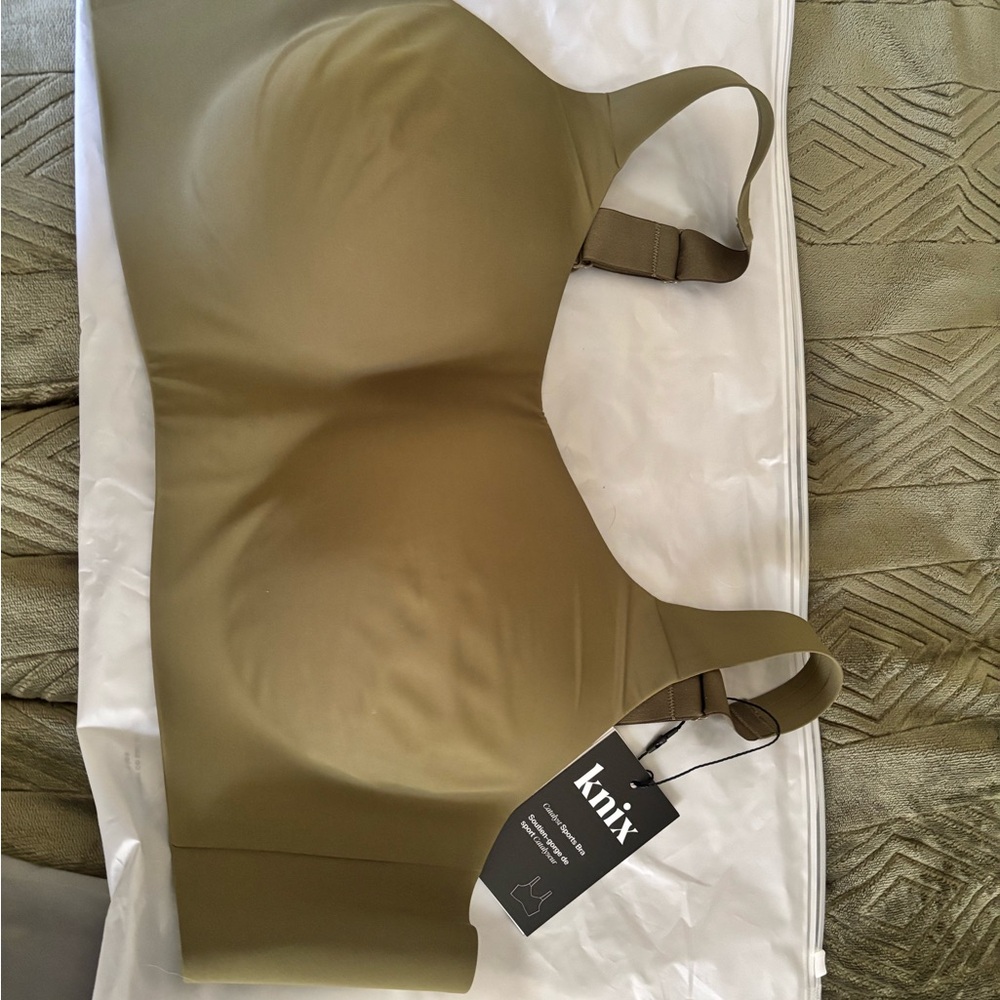 Knix Khaki Catalyst Sports Bra